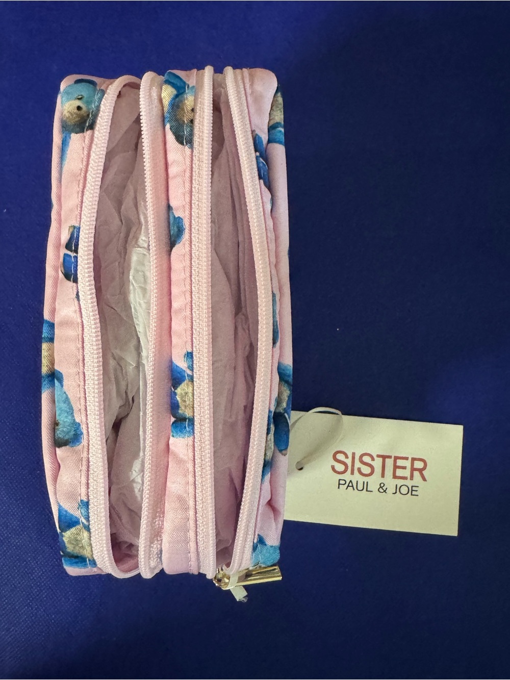 Paul & Joe Sister Pink Teddy Bear Cosmetic Pouch - NWT - I love you BEARy much! - Picture 3 of 7